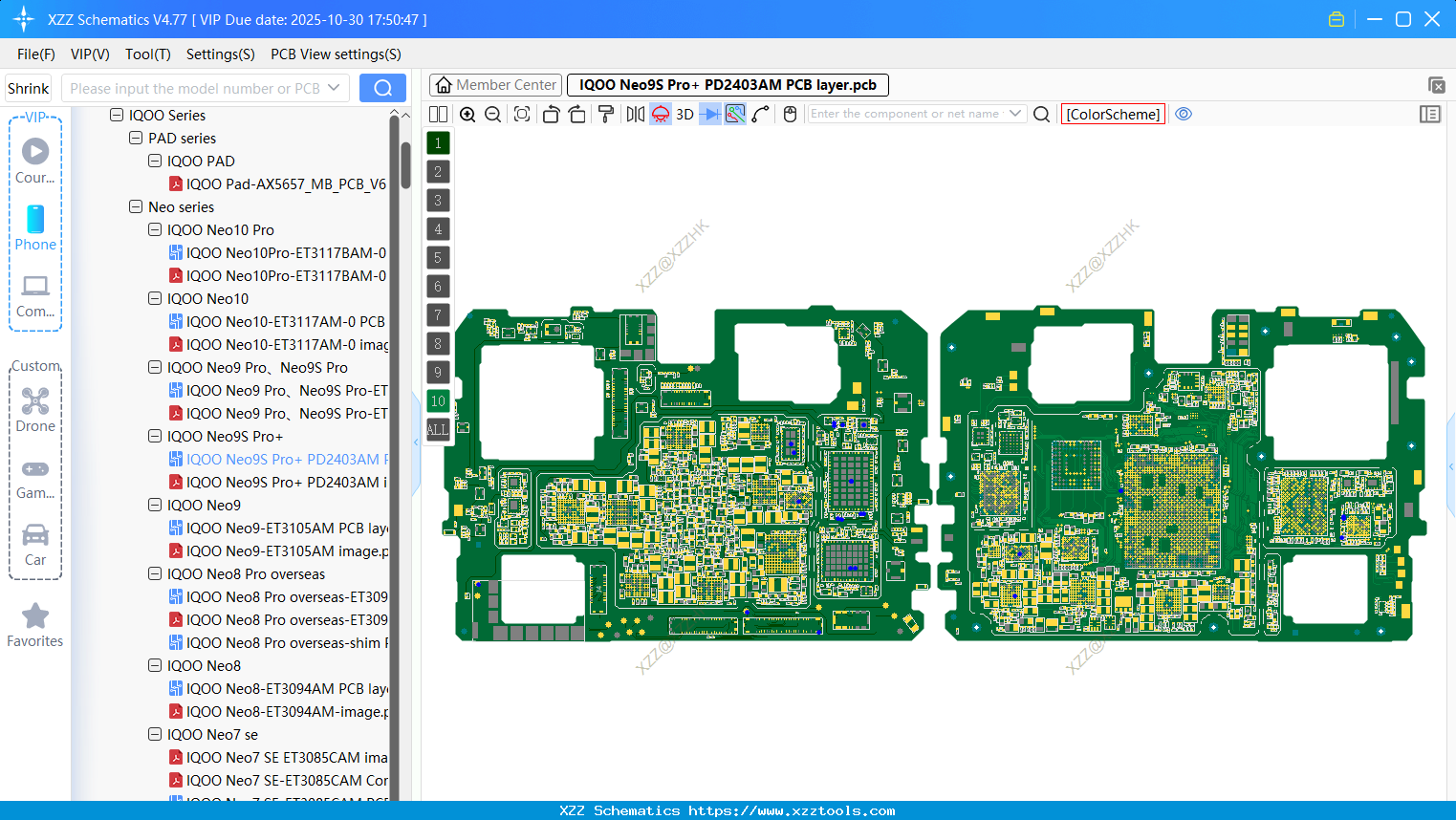 VIVO IQOO Neo9S Pro+ PD2403AM PCB Layer